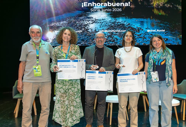Reconocimientos del CIREF, en el Congreso RESTAURARIOS2026, en Soria, a personas y entidades comprometidas con los ríos ibéricos